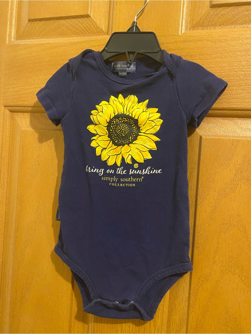 Simply Southern Navy One-Piece with Yellow Sunflower Graphic